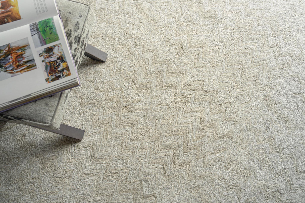Exquisite Rugs Veneta Handmade Hand-tufted New Zealand Wool on Canvas 6774 Beige 5' x 8' Area Rug
