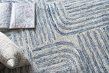 Exquisite Rugs Juno Handmade Hand-tufted New Zealand Wool on Canvas 6775 Blue/Ivory 10' x 14' Area Rug