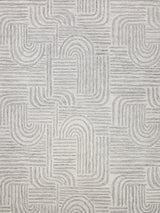 Exquisite Rugs Juno Handmade Hand-tufted New Zealand Wool on Canvas 6776 Gray/Ivory 10' x 14' Area Rug
