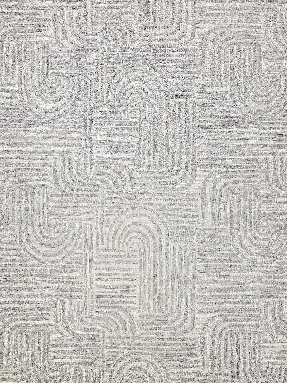 Exquisite Rugs Juno Handmade Hand-tufted New Zealand Wool on Canvas 6776 Gray/Ivory 12' x 15' Area Rug