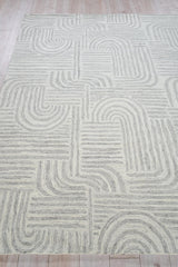 Exquisite Rugs Juno Handmade Hand-tufted New Zealand Wool on Canvas 6776 Gray/Ivory 14' x 18' Area Rug