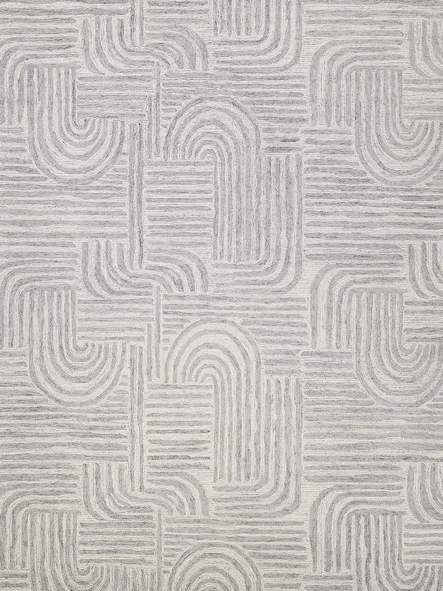 Exquisite Rugs Juno Handmade Hand-tufted New Zealand Wool on Canvas 6776 Gray/Ivory 8' x 10' Area Rug