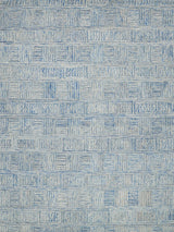 Exquisite Rugs Naturals Handmade Hand-tufted New Zealand Wool on Canvas 6778 Blue/Ivory 5' x 8' Area Rug