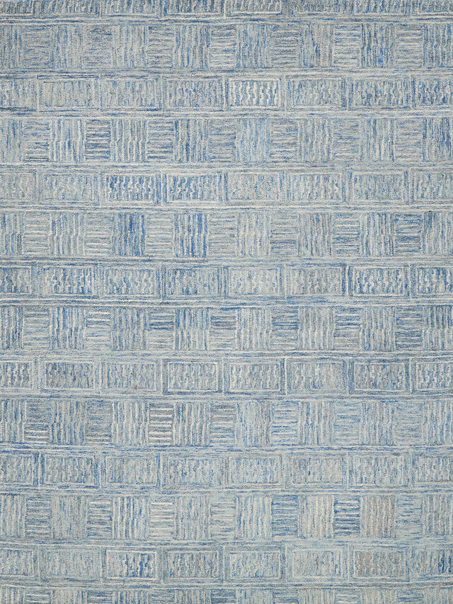 Exquisite Rugs Naturals Handmade Hand-tufted New Zealand Wool on Canvas 6778 Blue/Ivory 5' x 8' Area Rug