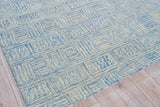 Exquisite Rugs Naturals Handmade Hand-tufted New Zealand Wool on Canvas 6778 Blue/Ivory 5' x 8' Area Rug