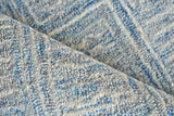 Exquisite Rugs Naturals Handmade Hand-tufted New Zealand Wool on Canvas 6778 Blue/Ivory 5' x 8' Area Rug