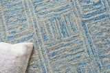 Exquisite Rugs Naturals Handmade Hand-tufted New Zealand Wool on Canvas 6778 Blue/Ivory 5' x 8' Area Rug