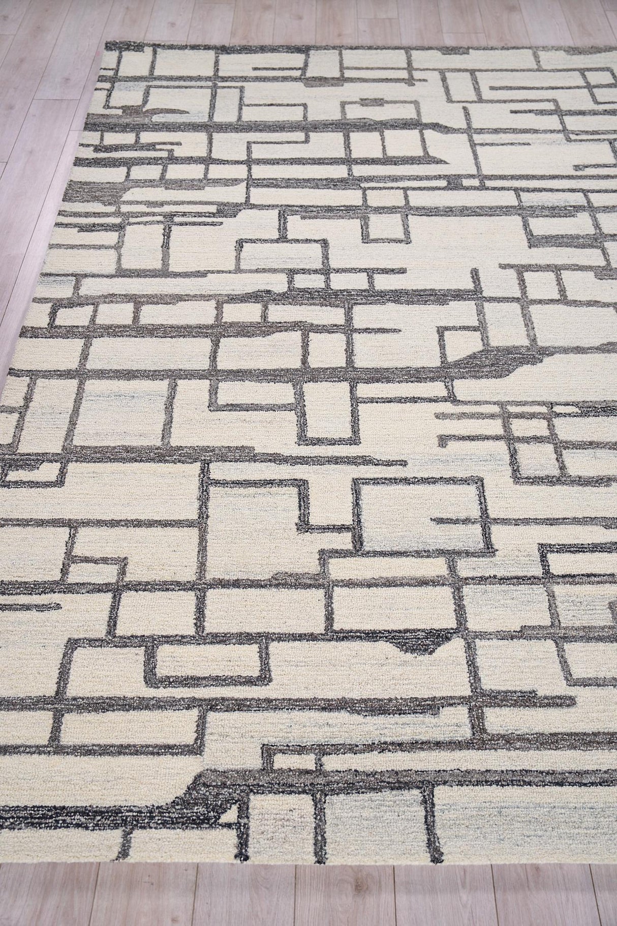 Exquisite Rugs Naturals Handmade Hand-tufted New Zealand Wool on Canvas 6781 Charcoal 8' x 5' Area Rug