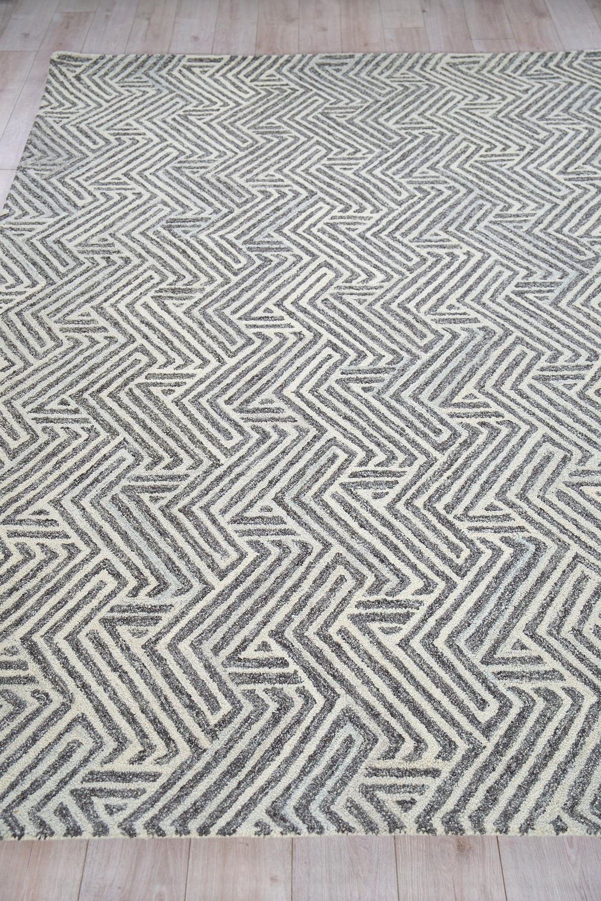 Exquisite Rugs Naturals Handmade Hand-tufted New Zealand Wool on Canvas 6782 Gray/Ivory 10' x 8' Area Rug