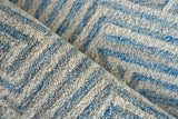 Exquisite Rugs Naturals Handmade Hand-tufted New Zealand Wool on Canvas 6783 Blue/Ivory 8' x 5' Area Rug