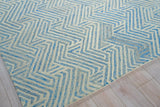 Exquisite Rugs Naturals Handmade Hand-tufted New Zealand Wool on Canvas 6783 Blue/Ivory 12' x 9' Area Rug