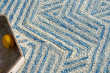 Exquisite Rugs Naturals Handmade Hand-tufted New Zealand Wool on Canvas 6783 Blue/Ivory 12' x 9' Area Rug
