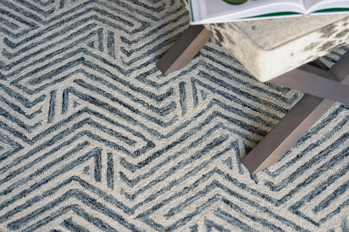 Exquisite Rugs Naturals Handmade Hand-tufted New Zealand Wool on Canvas 6784 Charcoal 10' x 14' Area Rug