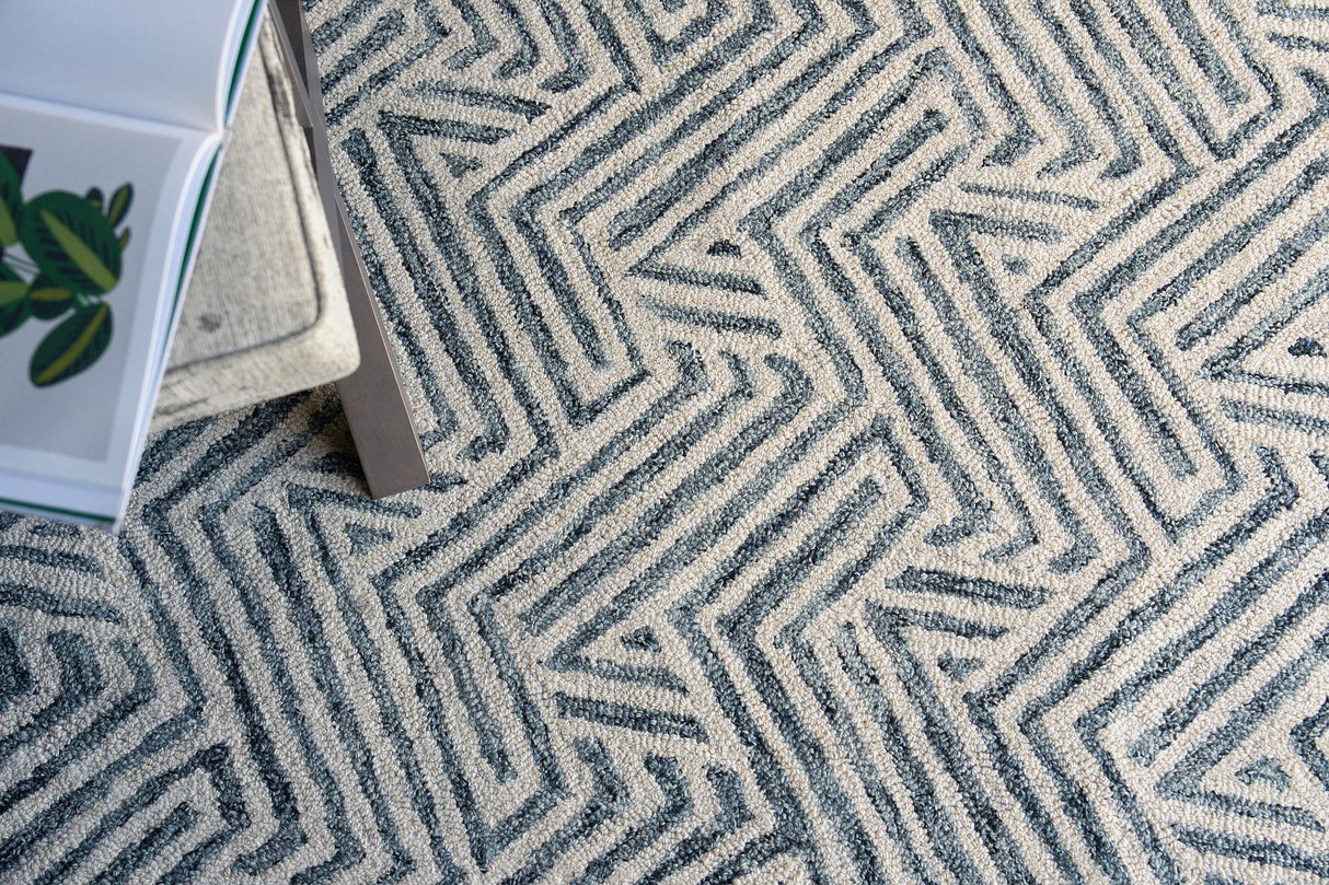 Exquisite Rugs Naturals Handmade Hand-tufted New Zealand Wool on Canvas 6784 Charcoal 10' x 14' Area Rug