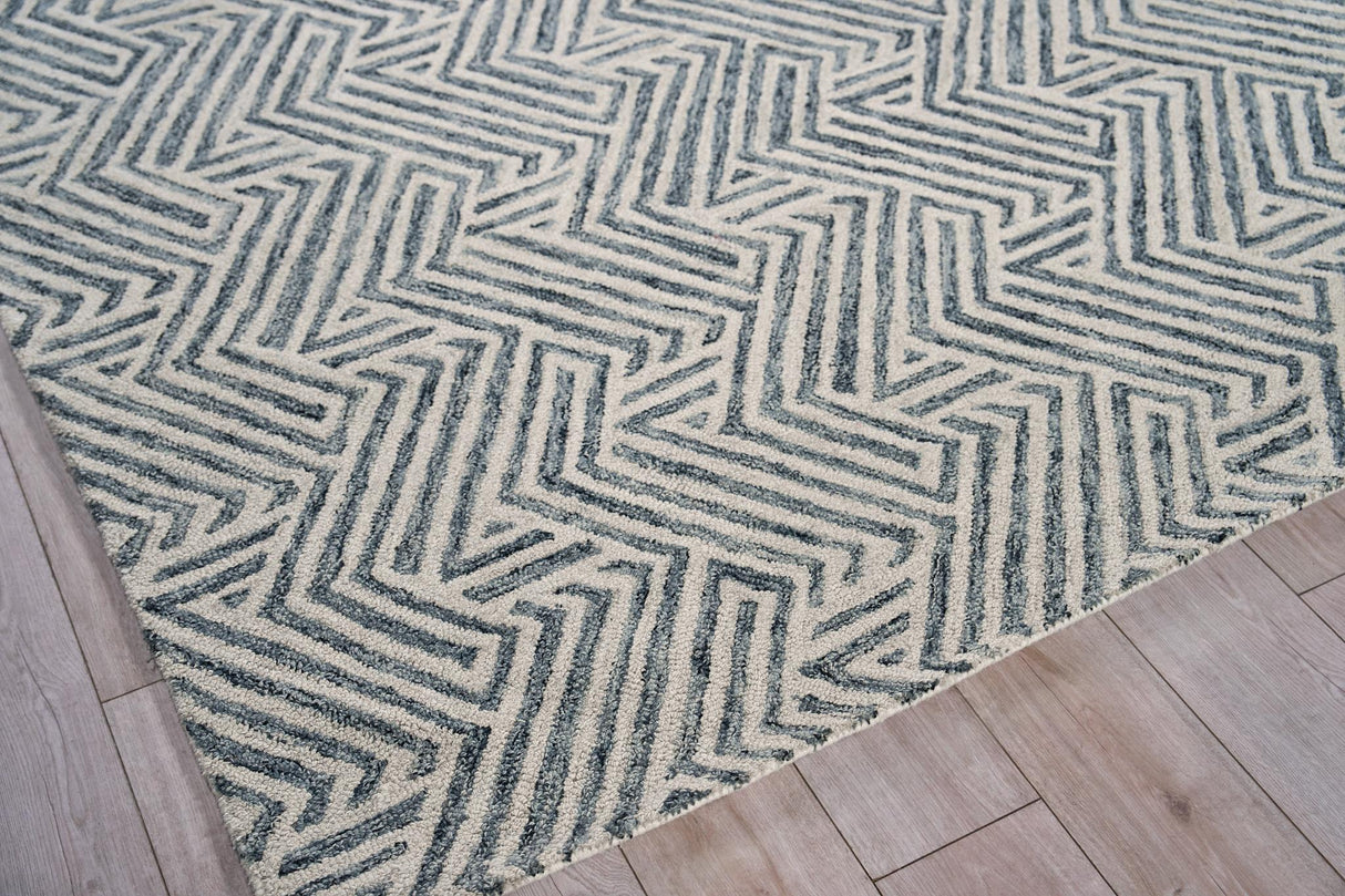 Exquisite Rugs Naturals Handmade Hand-tufted New Zealand Wool on Canvas 6784 Charcoal 9' x 12' Area Rug