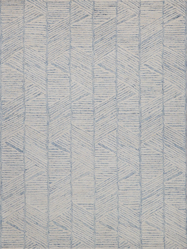 Exquisite Rugs Kascata Handmade Hand-tufted New Zealand Wool on Canvas 6785 Blue/Ivory 10' x 14' Area Rug
