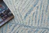 Exquisite Rugs Kascata Handmade Hand-tufted New Zealand Wool on Canvas 6785 Blue/Ivory 10' x 14' Area Rug