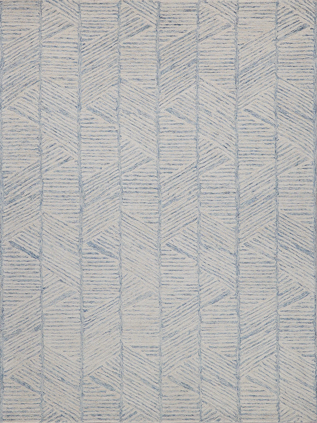 Exquisite Rugs Kascata Handmade Hand-tufted New Zealand Wool on Canvas 6785 Blue/Ivory 6' x 9' Area Rug