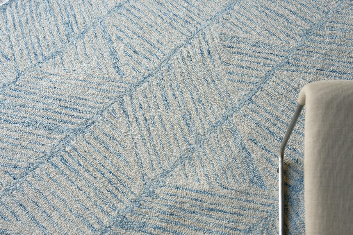Exquisite Rugs Kascata Handmade Hand-tufted New Zealand Wool on Canvas 6785 Blue/Ivory 6' x 9' Area Rug