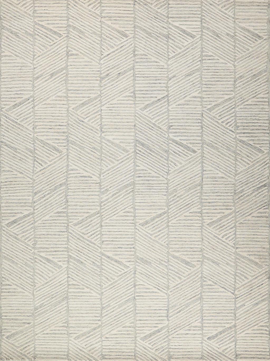Exquisite Rugs Kascata Handmade Hand-tufted New Zealand Wool on Canvas 6786 Silver/Ivory 2' x 3' Area Rug