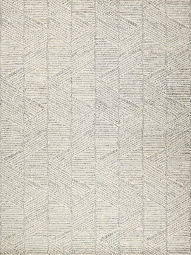 Exquisite Rugs Kascata Handmade Hand-tufted New Zealand Wool on Canvas 6786 Silver/Ivory 2' x 3' Area Rug