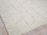 Exquisite Rugs Kascata Handmade Hand-tufted New Zealand Wool on Canvas 6786 Silver/Ivory 2' x 3' Area Rug