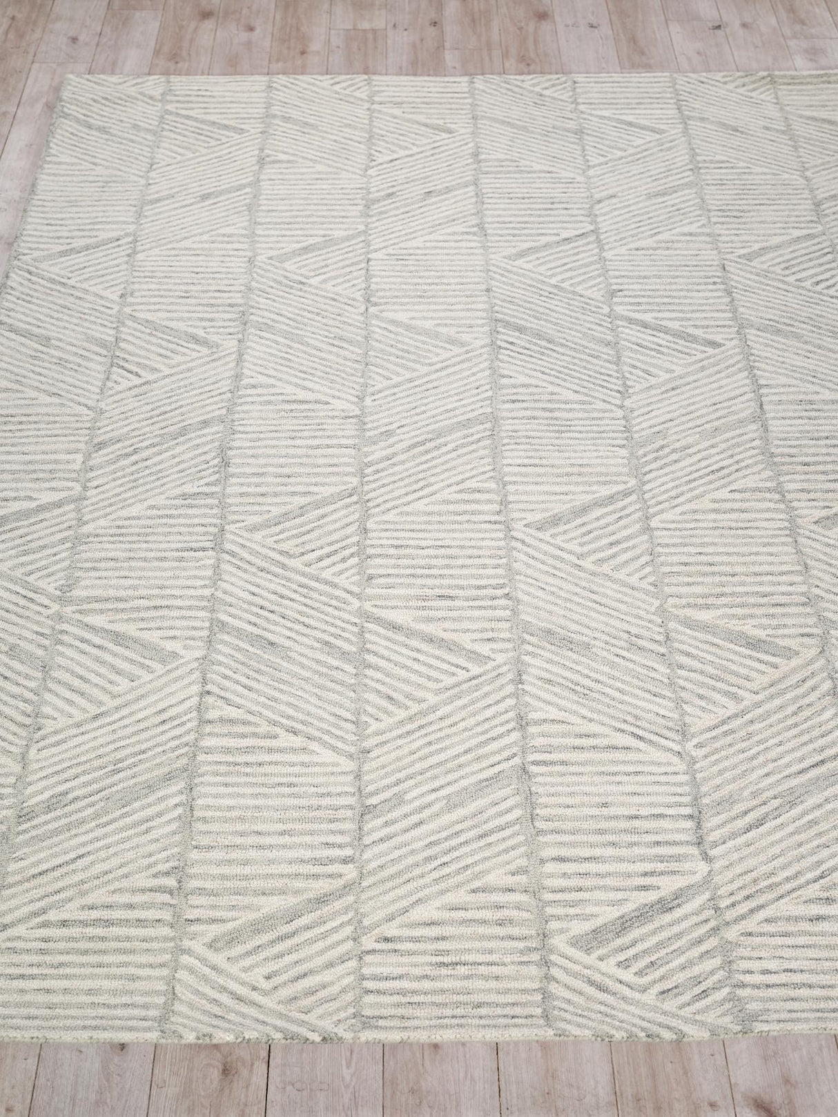 Exquisite Rugs Kascata Handmade Hand-tufted New Zealand Wool on Canvas 6786 Silver/Ivory 2' x 3' Area Rug