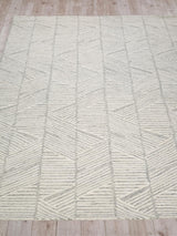 Exquisite Rugs Kascata Handmade Hand-tufted New Zealand Wool on Canvas 6786 Silver/Ivory 2' x 3' Area Rug