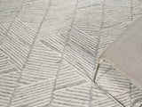 Exquisite Rugs Kascata Handmade Hand-tufted New Zealand Wool on Canvas 6786 Silver/Ivory 2' x 3' Area Rug