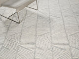 Exquisite Rugs Kascata Handmade Hand-tufted New Zealand Wool on Canvas 6786 Silver/Ivory 2' x 3' Area Rug
