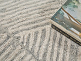 Exquisite Rugs Kascata Handmade Hand-tufted New Zealand Wool on Canvas 6786 Silver/Ivory 2' x 3' Area Rug