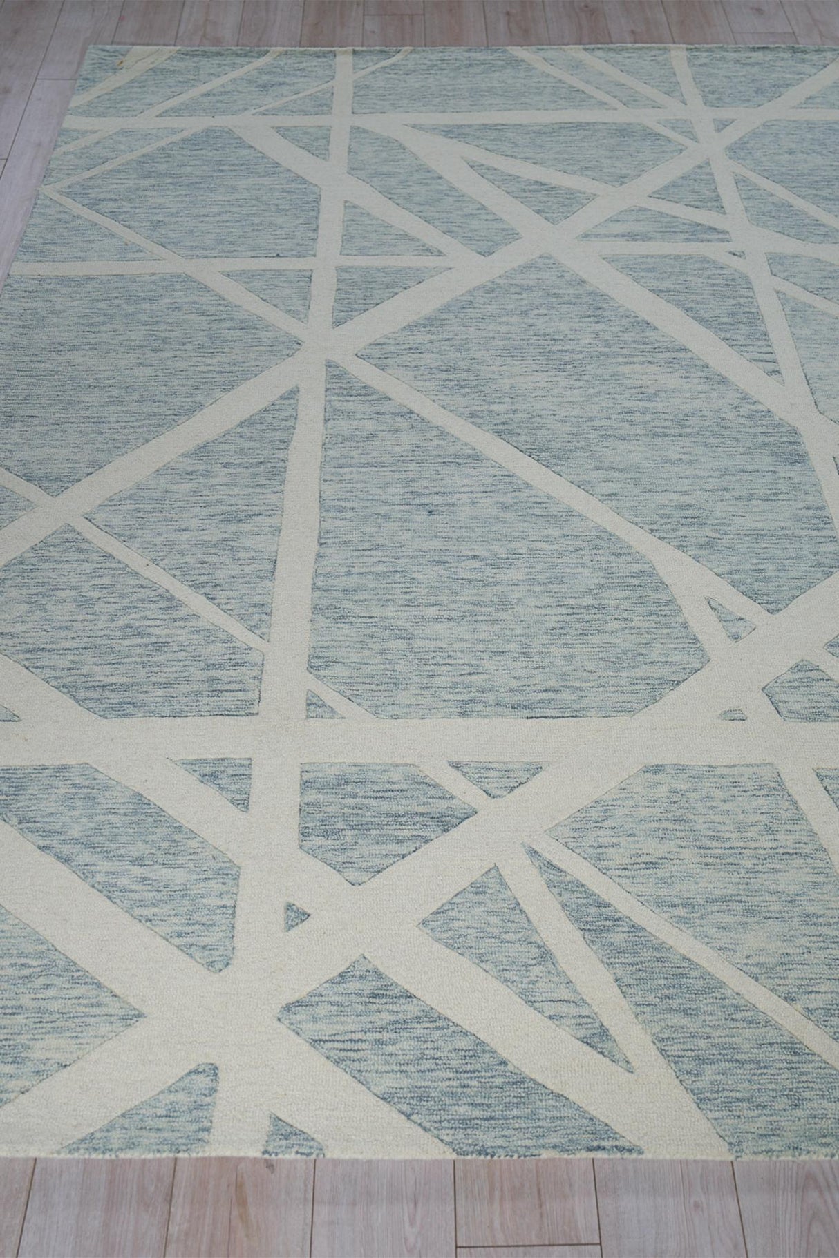 Exquisite Rugs Miami Handmade Hand-tufted New Zealand Wool on Canvas 6791 Silver/Ivory 12' x 15' Area Rug