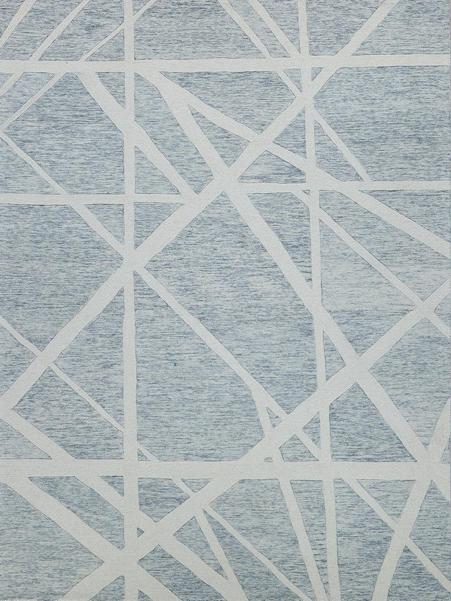 Exquisite Rugs Miami Handmade Hand-tufted New Zealand Wool on Canvas 6791 Silver/Ivory 6' x 9' Area Rug