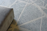 Exquisite Rugs Miami Handmade Hand-tufted New Zealand Wool on Canvas 6791 Silver/Ivory 6' x 9' Area Rug