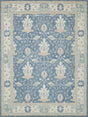Exquisite Rugs Claremont Oushak Handmade Hand-tufted New Zealand Wool on Canvas 6793 Blue/Ivory 8' x 10' Area Rug