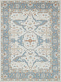Exquisite Rugs Claremont Oushak Handmade Hand-tufted New Zealand Wool on Canvas 6794 Ivory/Light Blue 12' x 15' Area Rug