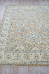Exquisite Rugs Claremont Oushak Handmade Hand-tufted New Zealand Wool on Canvas 6795 Light Brown/Ivory 12' x 15' Area Rug