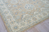 Exquisite Rugs Claremont Oushak Handmade Hand-tufted New Zealand Wool on Canvas 6795 Light Brown/Ivory 14' x 18' Area Rug