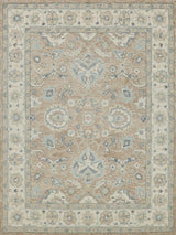 Exquisite Rugs Claremont Oushak Handmade Hand-tufted New Zealand Wool on Canvas 6795 Light Brown/Ivory 8' x 10' Area Rug