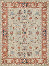 Exquisite Rugs Richmond Serapi Handmade Hand-tufted New Zealand Wool on Canvas 6798 Beige/Rust 5' x 8' Area Rug