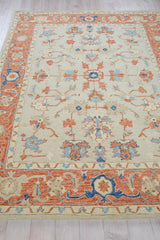 Exquisite Rugs Richmond Serapi Handmade Hand-tufted New Zealand Wool on Canvas 6798 Beige/Rust 5' x 8' Area Rug