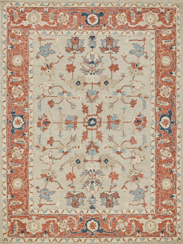 Exquisite Rugs Richmond Serapi Handmade Hand-tufted New Zealand Wool on Canvas 6798 Beige/Rust 6' x 9' Area Rug