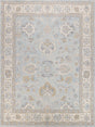 Exquisite Rugs Marietta Oushak Handmade Hand-tufted New Zealand Wool on Canvas 6823 Light Blue/Ivory 14' x 18' Area Rug