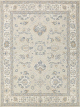 Exquisite Rugs Marietta Oushak Handmade Hand-tufted New Zealand Wool on Canvas 6822 Ivory/Ivory 9' x 12' Area Rug