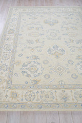 Exquisite Rugs Marietta Oushak Handmade Hand-tufted New Zealand Wool on Canvas 6822 Ivory/Ivory 9' x 12' Area Rug