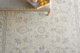 Exquisite Rugs Marietta Oushak Handmade Hand-tufted New Zealand Wool on Canvas 6822 Ivory/Ivory 9' x 12' Area Rug