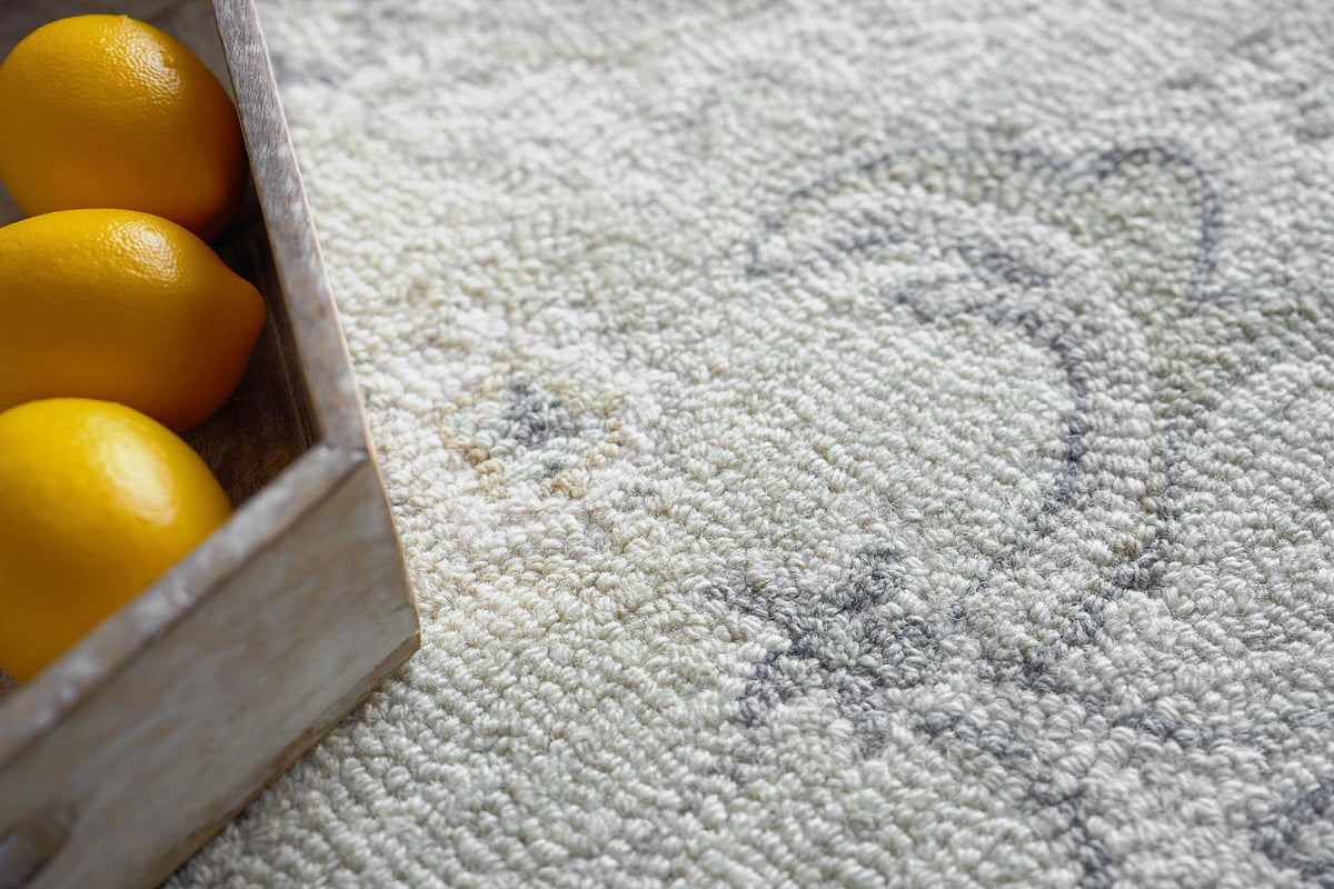 Exquisite Rugs Marietta Oushak Handmade Hand-tufted New Zealand Wool on Canvas 6822 Ivory/Ivory 9' x 12' Area Rug