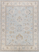 Exquisite Rugs Marietta Oushak Handmade Hand-tufted New Zealand Wool on Canvas 6823 Light Blue/Ivory 6' x 9' Area Rug