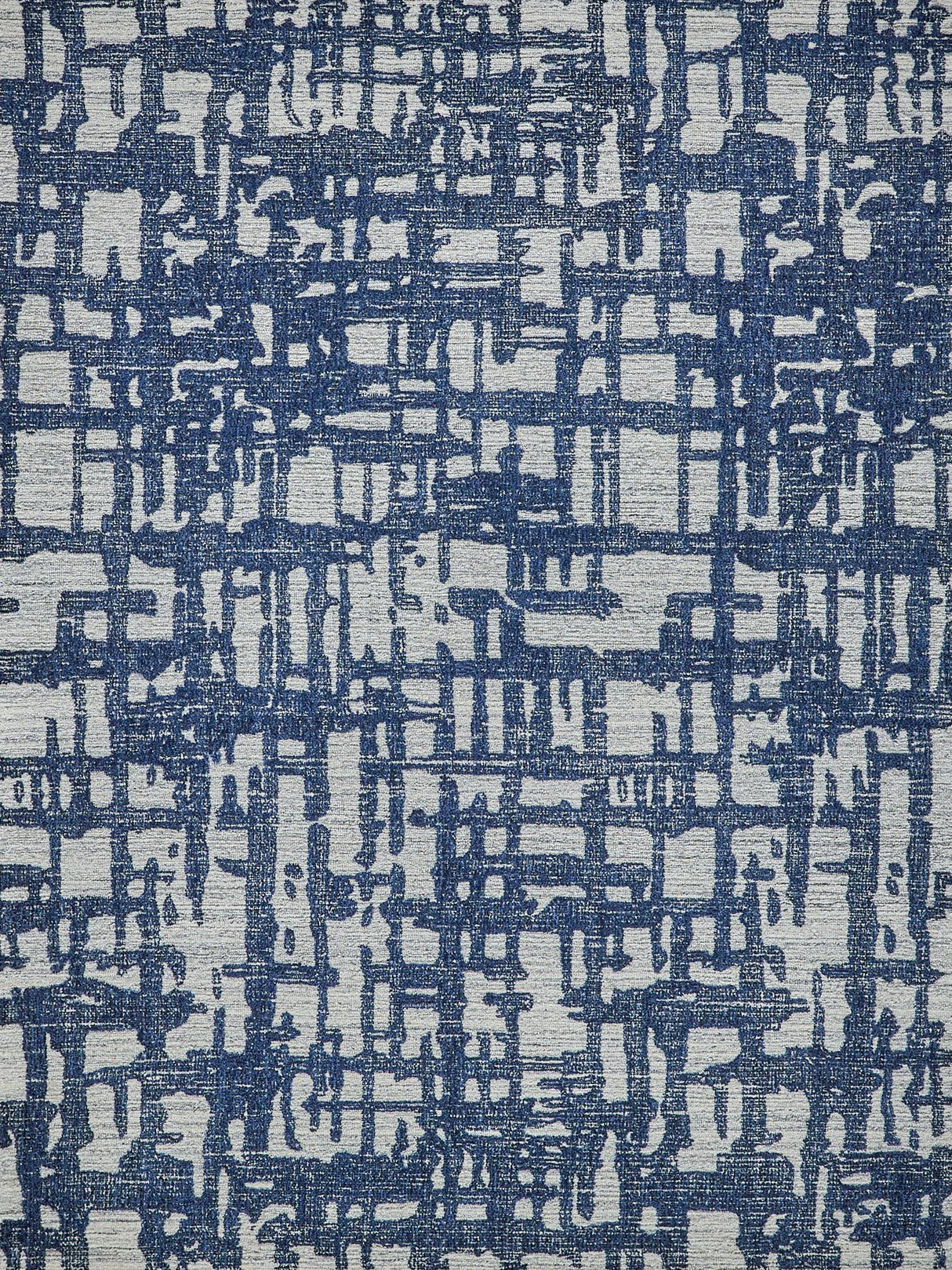 Exquisite Rugs Aspen Handmade Hand-tufted New Zealand Wool on Canvas 6824 Navy/Natural Gray 9' x 12' Area Rug