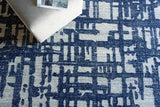 Exquisite Rugs Aspen Handmade Hand-tufted New Zealand Wool on Canvas 6824 Navy/Natural Gray 9' x 12' Area Rug